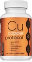 Suplemen Copper bagi Perempuan dan Pria (90 Kapsul) Boosts Energy, Nosshes Body, Anti- Aging Formula, termasuk Vitamin C, Zinc & Selenium, Non-GMO, dibuat di USA - GMP Disahkan