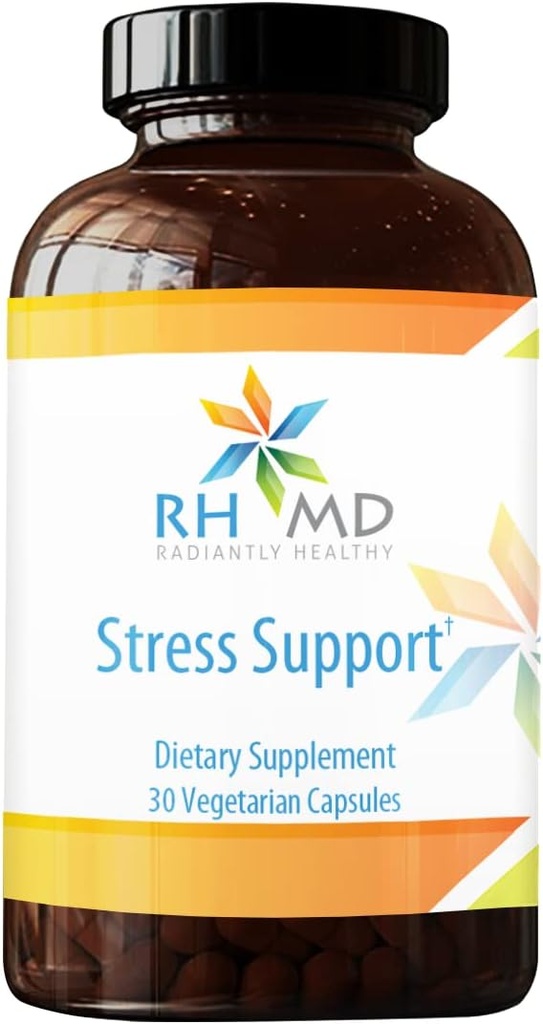 RHMD Stress Support - Triple Ashwagandha Root ' Leaf Extract Adaptogenic supplement - Non-GMO (30 Capsules)