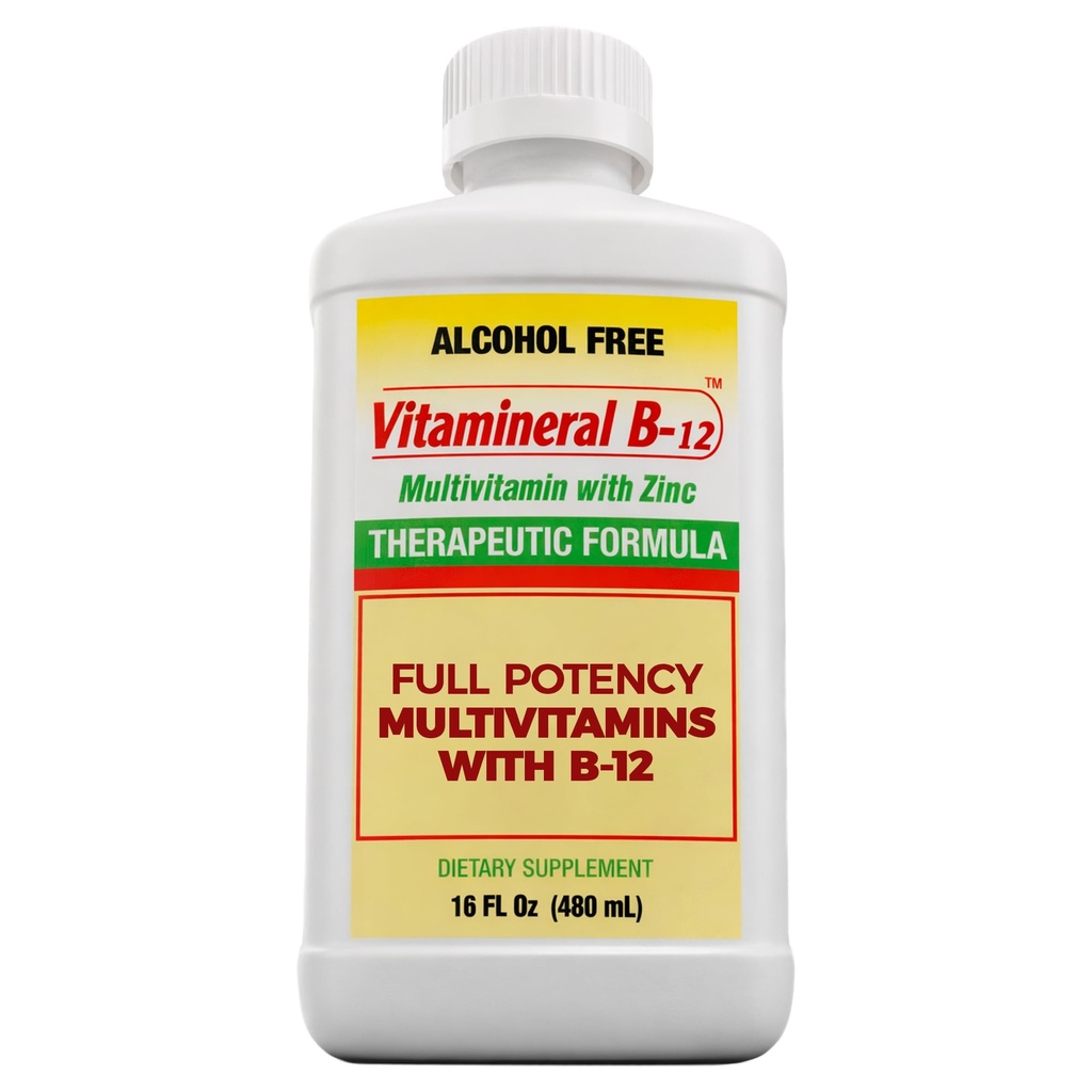 Liquid Multivitamin with Zinc, Immune Health & Nervous System Support, High Potency Vitamin B Complex Formula for Men & Women, Easy-to-Take Dietary Supplement, 16 fl oz, 1 Pack