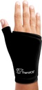 TheraICE Wrist Ice Pack Wrap Thumb Brace for Either Hand for Hot & Cold Therapy - Reusable Soft Gel Glove for Injuries, Carpal Tunnel, Arthritis, De Quervain's Tenosynovitis - Fits Most Men - L/XL