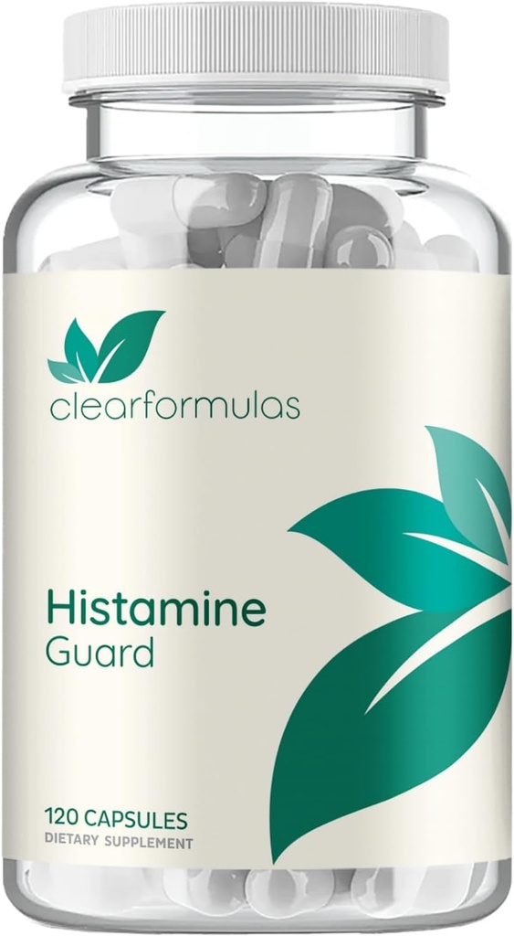 Histamine Guard Imunitation Supplement - Herbal Sinus Respirační a Imunity Support Histamine Blocker s bodavým kopřivkou Vitamin C Bromelain a Quercetin Complex - Non- Drowsy (120 Kapsle)