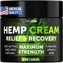 Natural Hemp Crem for Muscles, parsecs, Neck, Elboows - Hemp Moscle relaxador Cream a Soothe Discomfortt - Hemp Extrake Gl amb Arnaica, Sra. Tuurmeric, Menthol Rub - 4 oz