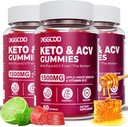 (3 пакет) Keto ACV Gummies Extreme 1500MG Keto Gummies Apple Cider Vinegar Сформульований з гранатометним соком порошок B12 Vegan Non GMO 180 Gummys