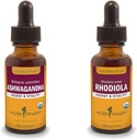 Herb Pharm Ashwagandha & Rhodiola 能源、生命力、耐力和Stamina提取物,各1个