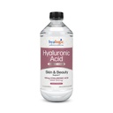 Hyalogic Liquid Hyaluronic Acid Supplement - Ingestible Skin Support with 100mg HA and 100mg MSM - Natural Hydration for the Face, Eyes and Lips - High Molecular Weight Formula - 12 oz