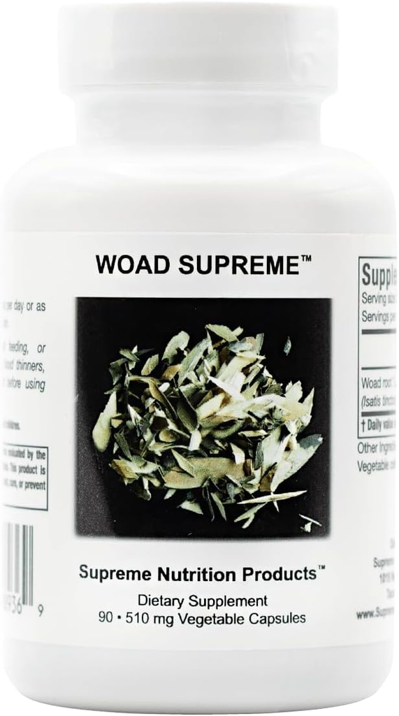Supreme Nutrition Woad Supreme, 90 순수한 Isatis 뿌리 채식 캡슐