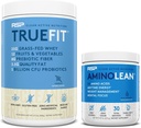 AminoLean Pre Workout Energie (blauwe framboos 30 porties) met TrueFit Proteïnepoeder (Vanilla 2 LB)