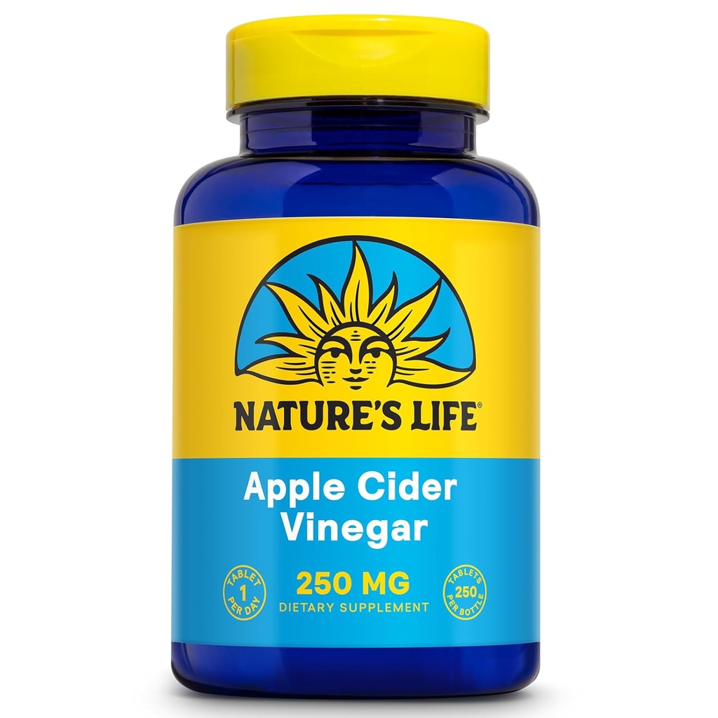 Nature's Life Apple Cipder Lineg 250 mg | with 87 mg Azic Acidia (250 Vegcaps)
