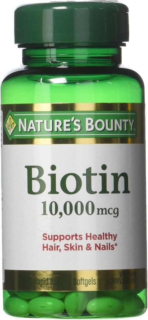 Nature's Bounty Biotin 10.000 mcg, Rapid Release Softgels 120