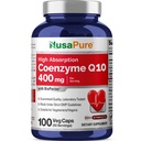NusaPure CoQ10 400mg 100 Veggie Caps (Vegan, Non-GMO) Coenzyme Q10 Supplement, Antioxidant COQ-10 Enzyme, Coq 10