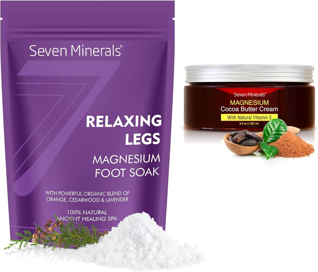 Seven Minerals Relaxing Leg Magnesium Flakes & Natürliche Creme