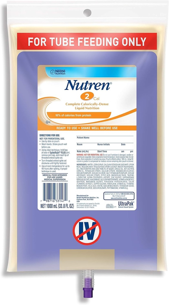 Nestle Clinical Nutrition Nutren 2.0 Nutritional Supplement, Ncl44146H, 1 Libra