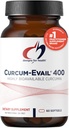 Diseños para Curcum-Evail 400 - Bioavailable Turmeric Curcumin Suplementos - Evail Emulsification Technology - Curcumin C3 Complex with Turmeric Oil + Vitamin E, Non-GMO (60 Softgels)