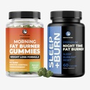 Fat Burner Gumies and Night Time Fat Burner - 24 / 7 Súly Loss Support with Green Tea & Raspberry Ketones - 124; Appetite Suppressant, Metabolic Booster, and Belly Fat Reducer - 124; 1 hónapos ellátás