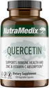 NutraMedix Quercetin - Quercetin 500 mg kapsuly - Antioxidant a imunitná podpora Doplnková liečba k zdraviu srdca - Pomoc pri absorpcii zinku a vitamínu C (120 vegetariánskych kapsúl)