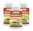 Best Naturals Vitamin A 25000 IU (7500 mcg), Non-GMO Formula Supports Healthy Vision & Immune System and Healthy Growth & Reproduction, 180 Softgels (180 Count (Pack of 3))
