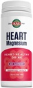 KAL Heart Magnesium Drink Mix, Red Raspberry Magnesium Powder Heart Heart Suplemen untuk Inflammation, Sugar Free, Vegan, 100 Servis, 15.7 oz