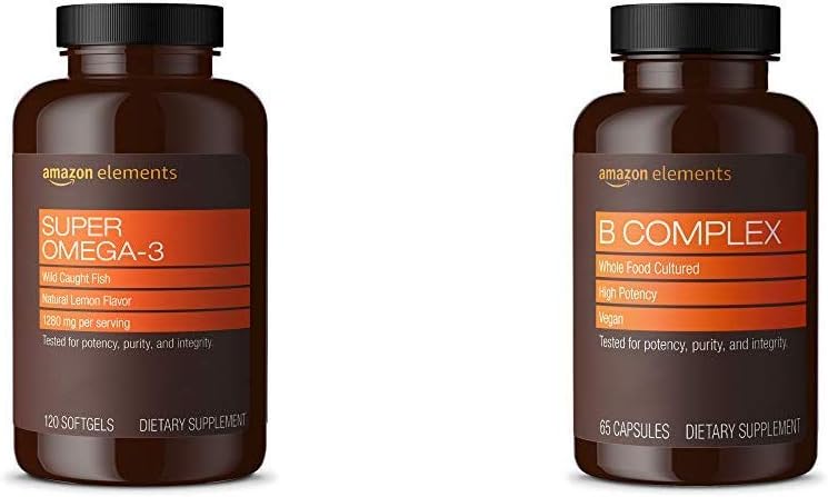 Elementi Super Omega-3 (120 conte) e Elementi B Complex (65 capsule)