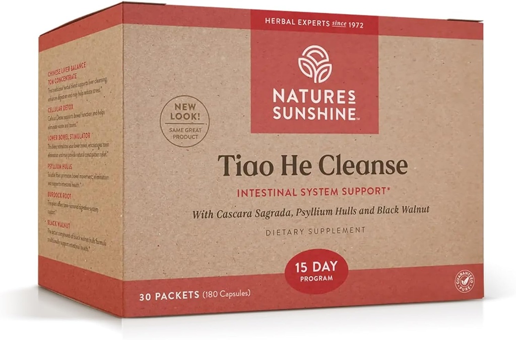 Ánh nắng thiên nhiên Tiao He Herbal cleanse  xét duyệt và Detox the Colan and Gan với thạch thảo Trung Quốc truyền thống