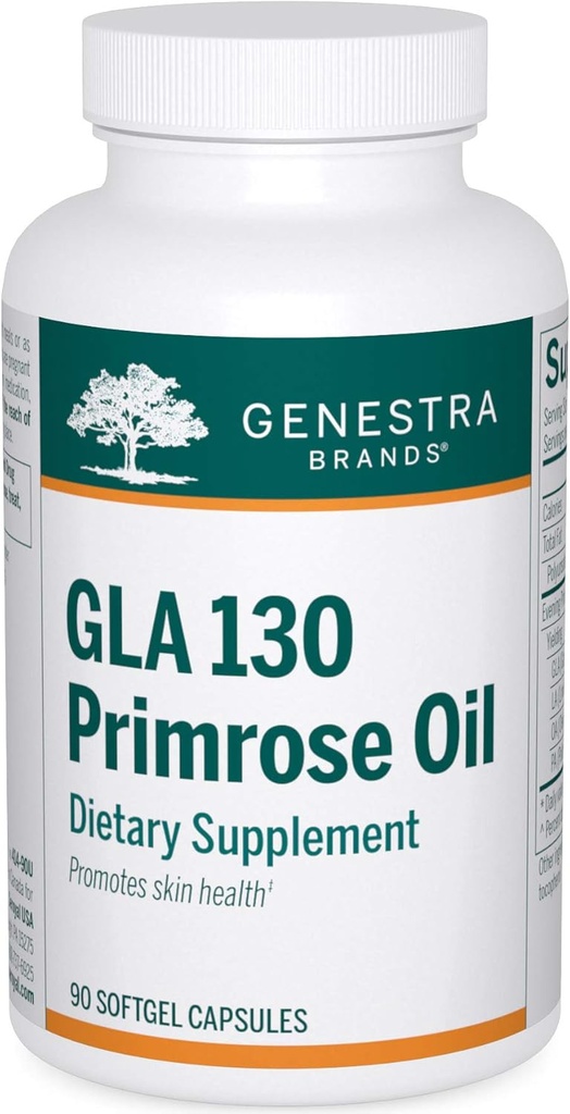 Genestra Brands GLA 130 Primrose Aceite | Suplemento de ácidos graxos esenciais para a saúde da pel