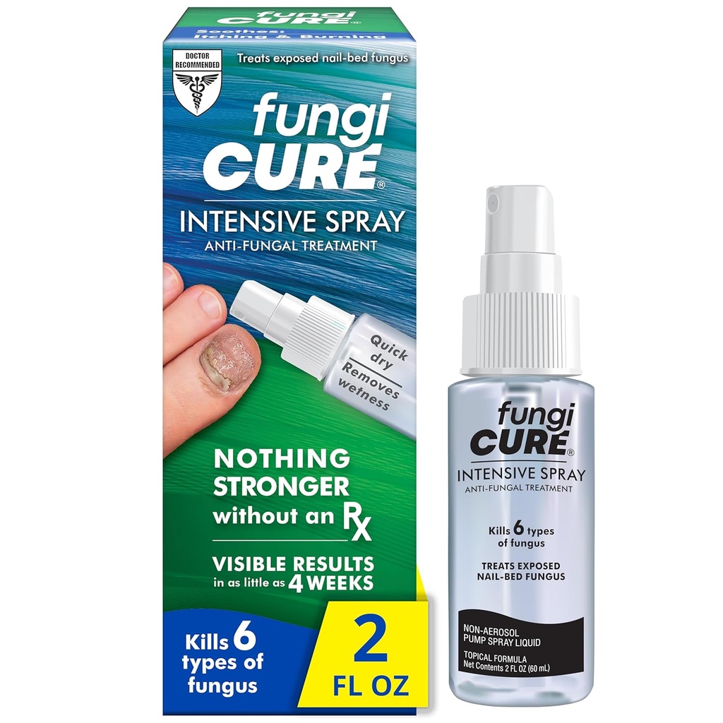 Spray intensif FUNGICURE, démangeaisons apaisantes et brûlures, 2 eaux fluides (paquet de 1)