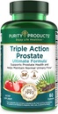 Triple Action Prostate Ultimate Formel - Mäns Prostate Supplement - Zink, Saw Palmetto, Pygeum, Pumpkin Seed Oil Extract & Phytosterols - Stöder Urinary Flow, Bladder & Heart Health - 60 Capsules