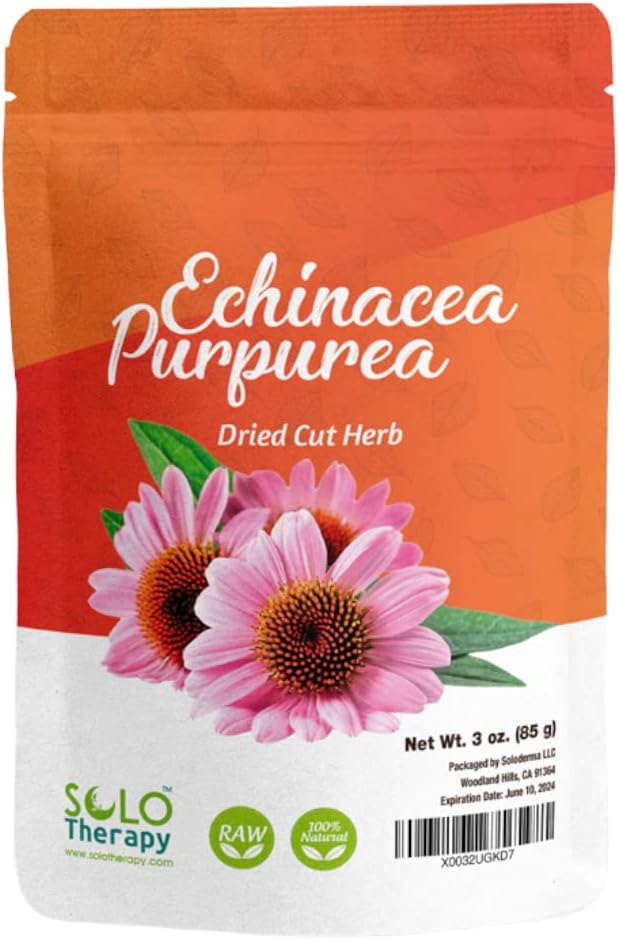 Echinacea Purpurea Herb 3 oz, Echinacea Purpurea Herb Tea, szárított vágott Herb, Resealable Bag, Prémium minőség, 100% Természetes