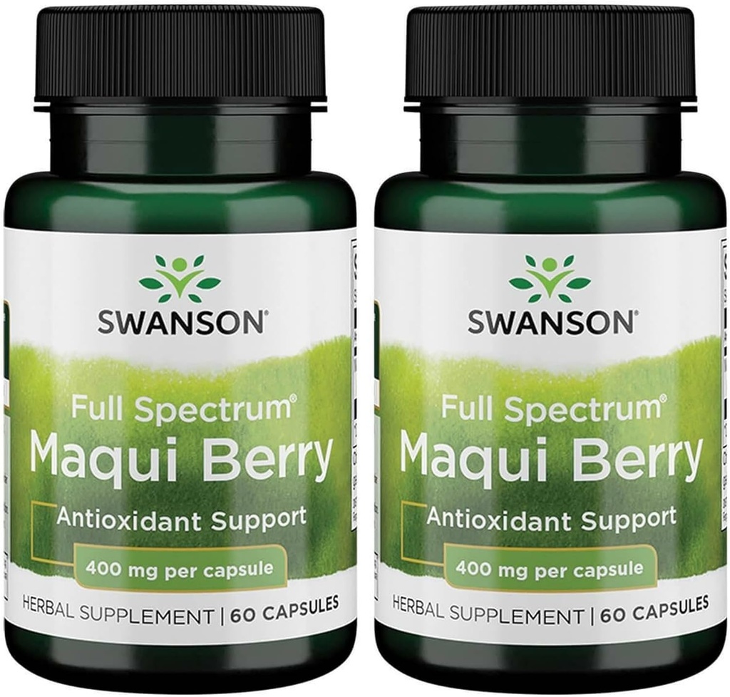 Swanson Full Spectrum Maqui Berry 400 mg 60 Caps (2 csomag)