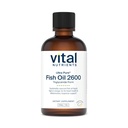 Vital Nutrients - Ultra Pure Fish Oil 2600 (Pharmaceutical Grade) - Hi-Potency Deep Sea Liquid Fish Oil, Cardiovascular Support, Natural Lemon Flavor - 8 Fl Oz per Bottle