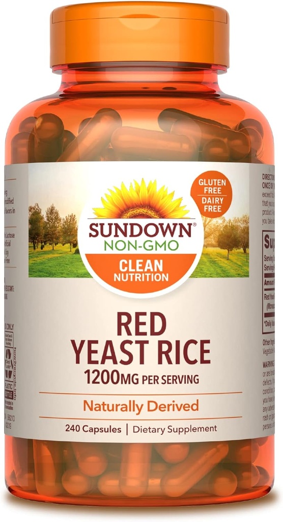 Sundown Red Yeast Rice 1200 mg, 240 kapsulės