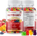 Keto Apple Cider Vinegar Gummies, Keto ACV Gummy Suplemento de dieta, Avanzado 1500mg ACV Gummies con Folate, B12)B6 e Keto Support for Women Men, Gelatin- Free, Vegan & Non-GMO (Multi-Flavor)