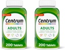 Centrum Adult Multivitamine/Multimineral Supliment cu antioxidanti, Zinc, Vitamina D3 si B Vitamine, Gluten gratuit, Ingrediente non-GMO - 200 Conte (Pachet de 2)