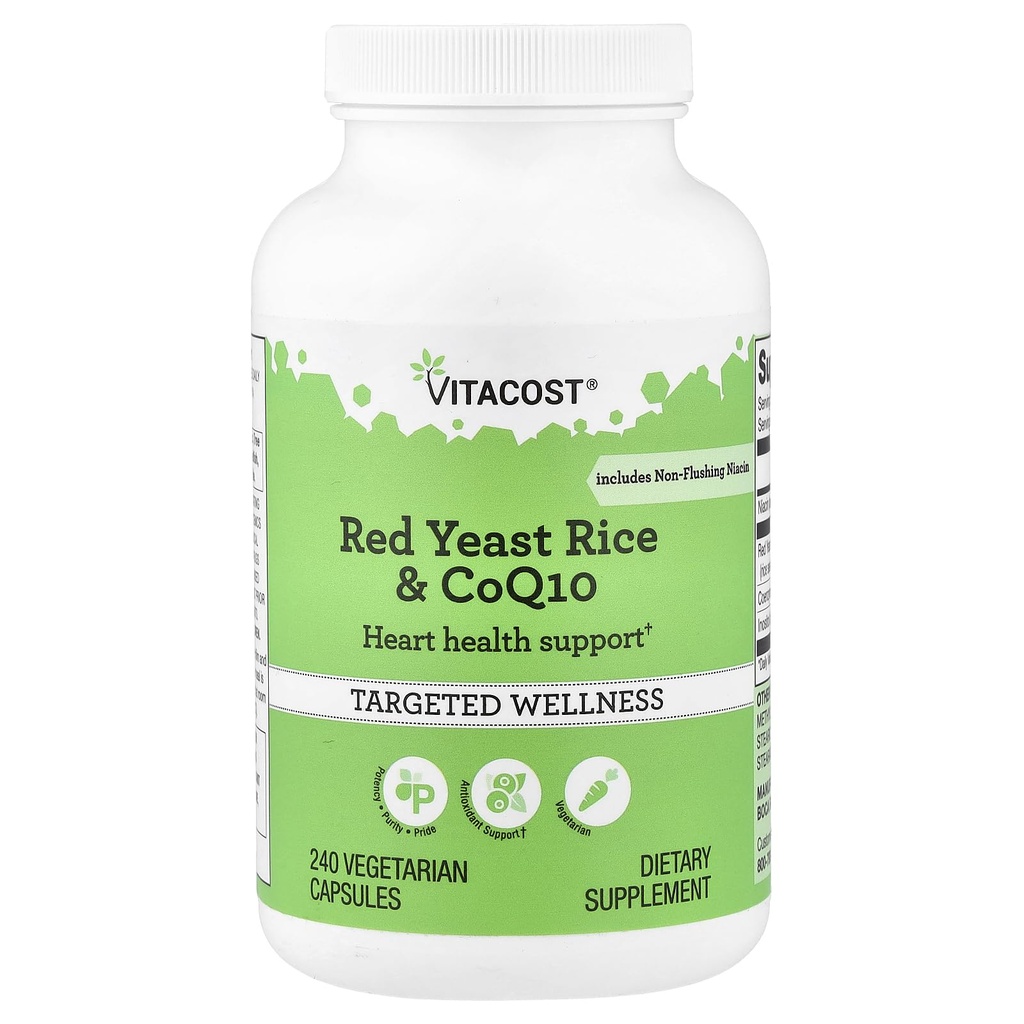 Vitacost Red Yeast Rice & CoQ10, 240 Vegetarian Capsules