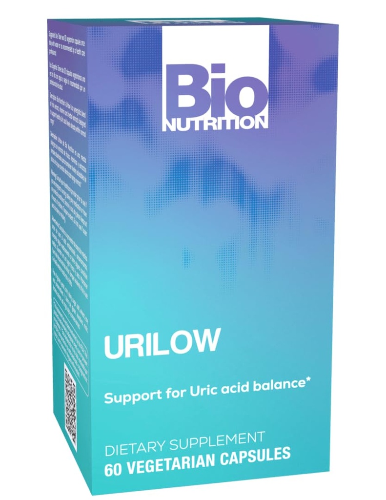Bio Nutrition Urilow 60 Vegetarian Capsules | Natural Support for Urinary Health | Promotes a Healthy Uric Acid Balance