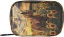 Horse Sun Flowers Travel Pill Organer Bag, Daily Pill Case Bag