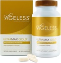 AGELESS™: UltraMAX Gold™ Capsules, HGH Anti-Aging Supplement for Women, Slows Cellular Aging, Supports Immune Health, Smoother Skin Tone and Restorative Sleep, Weight Management, 90 Capsules