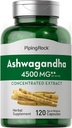 Piping Rock Ashwagandha Supplement 4500mg 120 Cápsulas para Mulheres e Homens Herb Root Extract