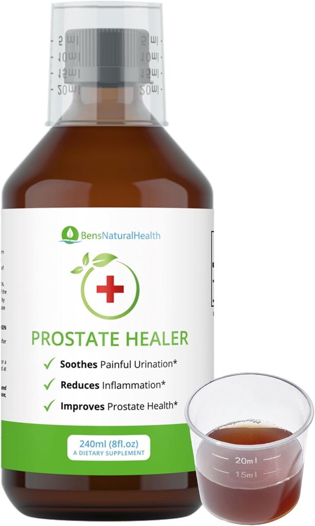 Ben 's Natural Health Prostate Healer, Herbal Liquid Tincture for Prostate Dups, Urinary Flow, and Bladder Health, 8 fl oz