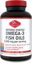 Olympian Labs Enteric Coated Omega 3 Fish Oils, 2000 mg per portion/60 portioner, 120 Softgels