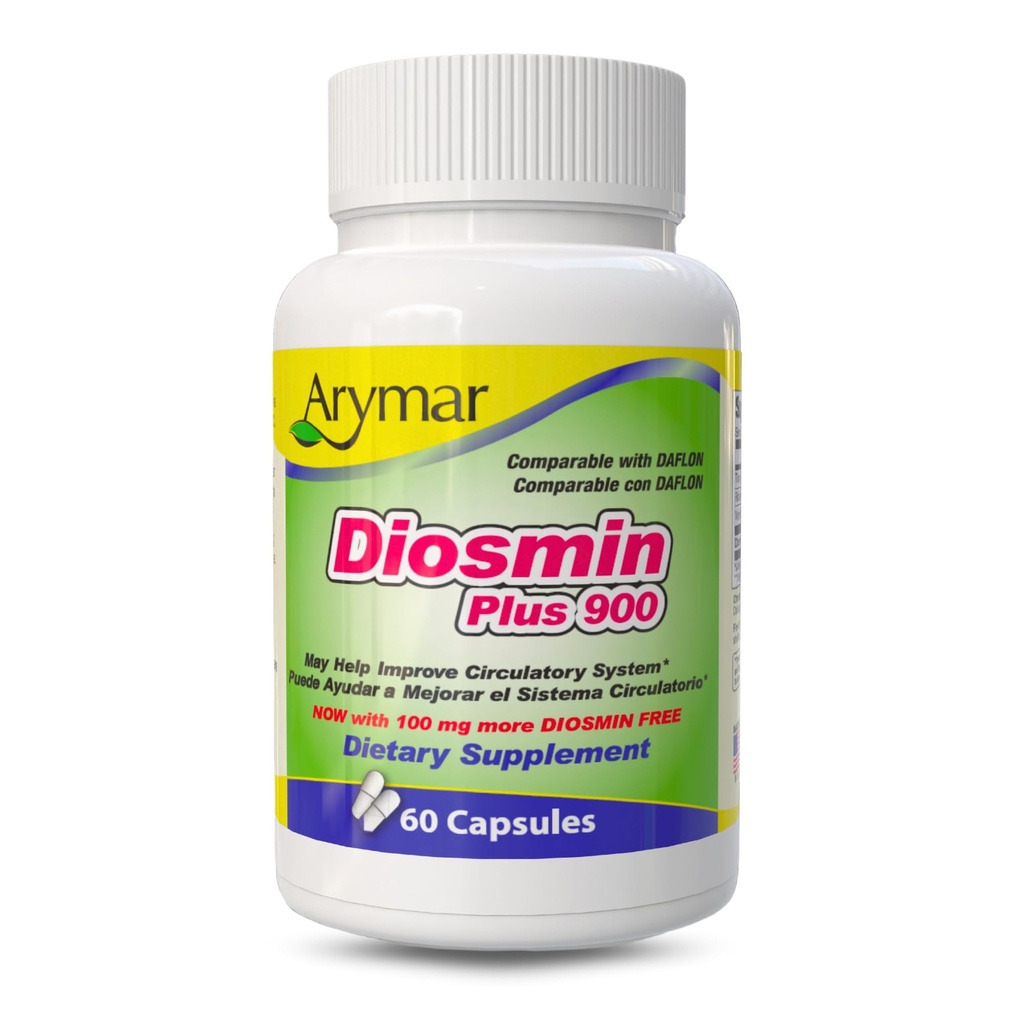 Arymar Diosmin Plus 900, Circulatory System Support (60 Capsules/Pack of 1)