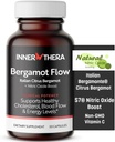 Bergamot Flow Italien Citrus Bergamot + S7 Oxyde nitrique, Bergamot Supplément pour le cholestérol élevé - Augmenter le débit sanguin, la circulation et les niveaux d'énergie - Fabriqué avec l'extrait de Bergamont italien breveté