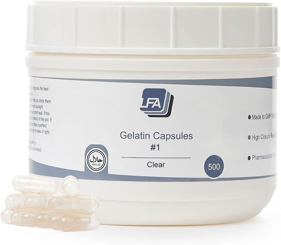 Capsulesize 1 - ล้าง Gelta - 500 เคานต์ - Piell Capsules ว่าง patchs Capsule putting ถาด - เข้าร่วม beef caps ง่ายสําหรับ dIY sphiplement Pylls - Certifical