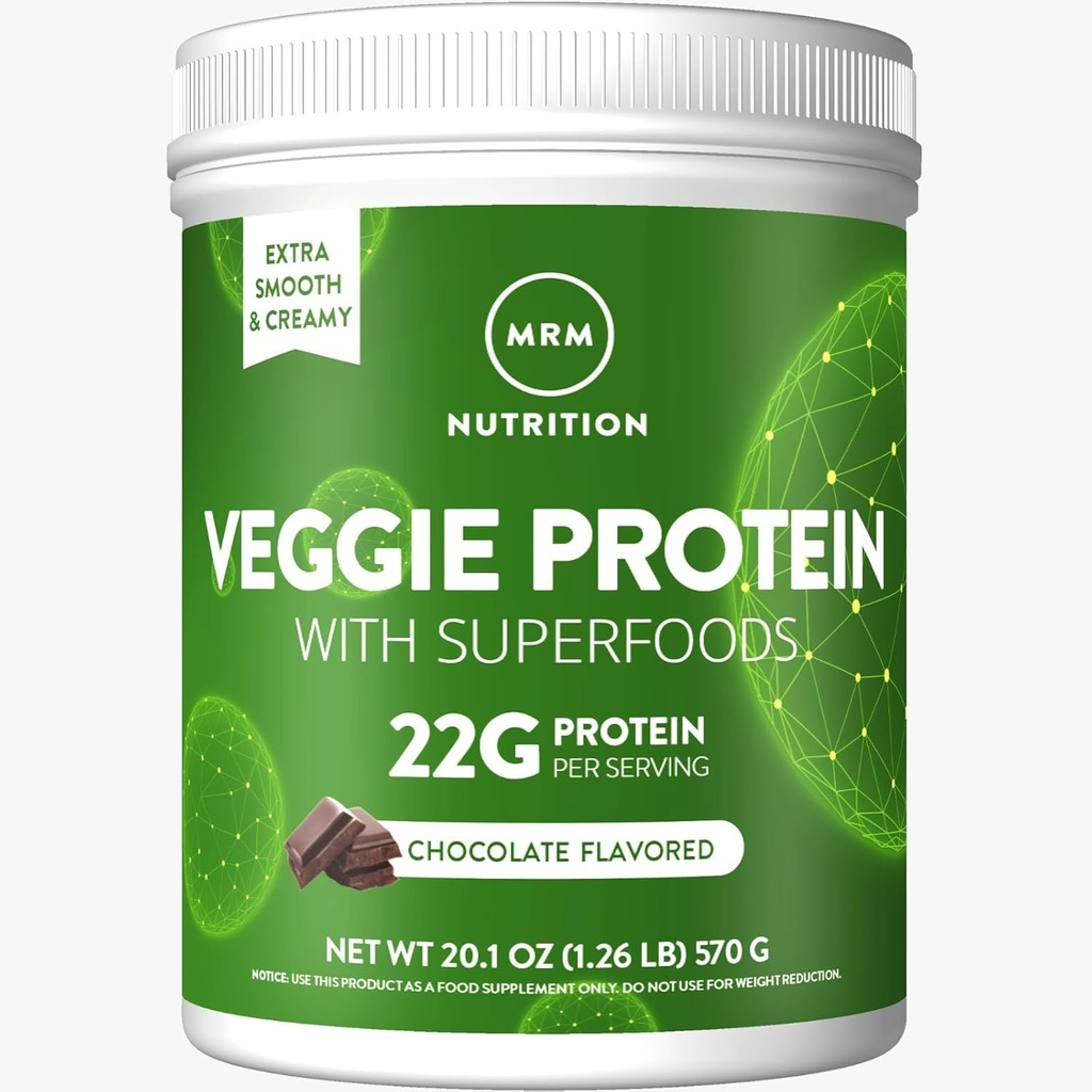 MRM Хранене Veggie Протеин със суперхрани  готварски ароматизирани вани 22 гр. Complete Protein  готварски протеин Над 8.8г Основни аминокиселини 13 superfoods с Omega 3s и Omega6s