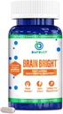 BioTrust Brain Bright – Daily Nootropic Boost for Focus, kontsentratsioon, vaimne selgus – Kofeiinivaba Nootroopika Aju tugisammas – Tai Ginger, Ginkgo, Folate, L-Theanine – 30 Servings