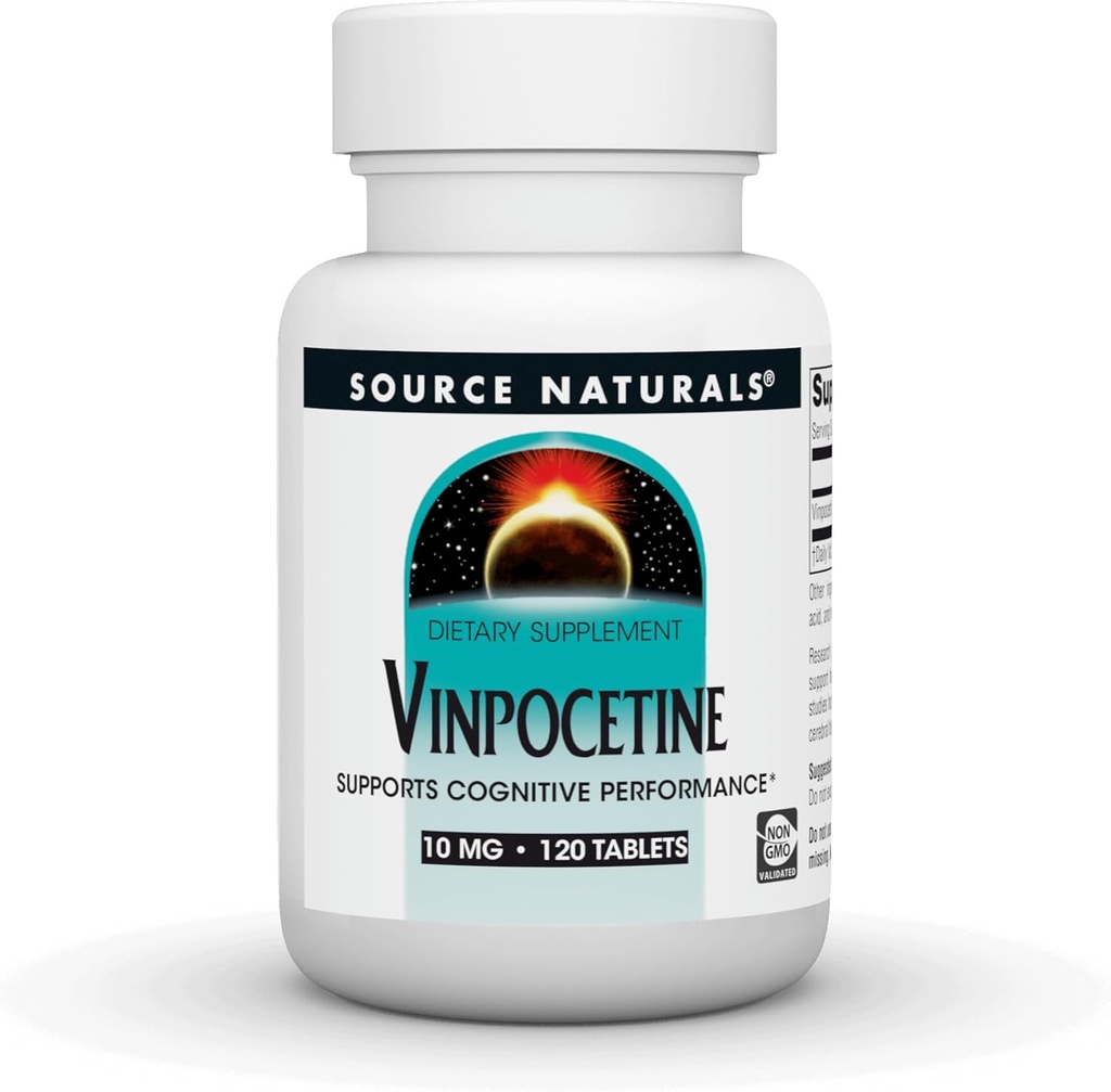 Source Naturals Vinpocetine Tabletler, Destekler Bilişsel Performans*, 10 mg - 120 Tablet
