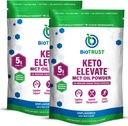 BioTrust Keto Elevate – C8 MCT Oil Powder – Ketogenic MCT Coffee Creamer, Keto Coffee Creamer – Clean Energy, Mental Focus &quot; Clarity – 100% Caprylic Acid MCT Powder, Non-GMO (Unflavored, 40 Servings)