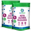 BioTrust Keto Elevate - C8 MCT Oil Powder - Ketogenic MCT Coffee Creamer, Keto Coffee Creamer - Clean Energy, Mental Focus & Clarity - 100% Caprylic Acid MCT Powder, Non-GMO (Unflavored, 40 Servings)
