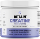 RETAIN Creatiini Monohydraatti Powder (60 Serv) - 100% Micronized High Imeytyminen Kreatiini Monohydraatti, Lean lihasmassa & toipuminen