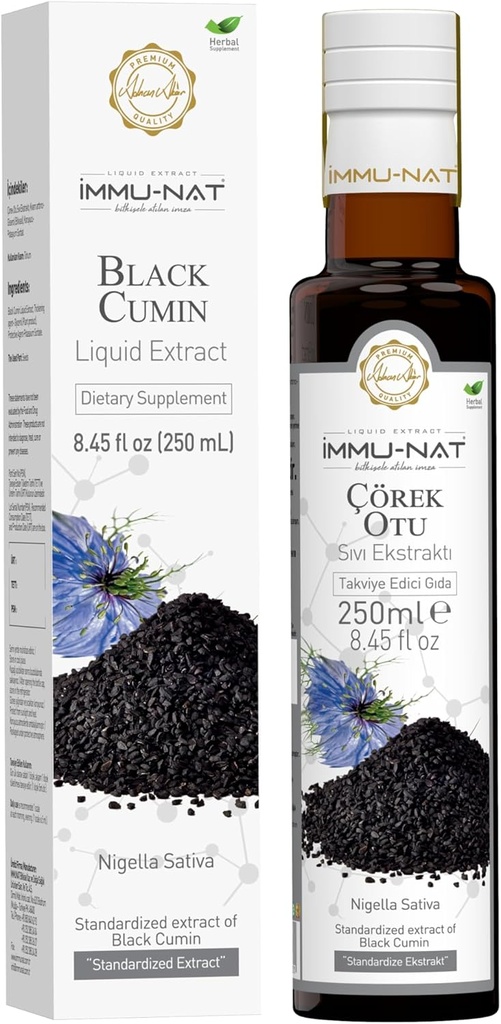 Black Cumin Seed Liquid Supplement - 8.5oz - Potente Imune Booster, Puro & Nutriente-Rich, Vegan & Gluten-Free
