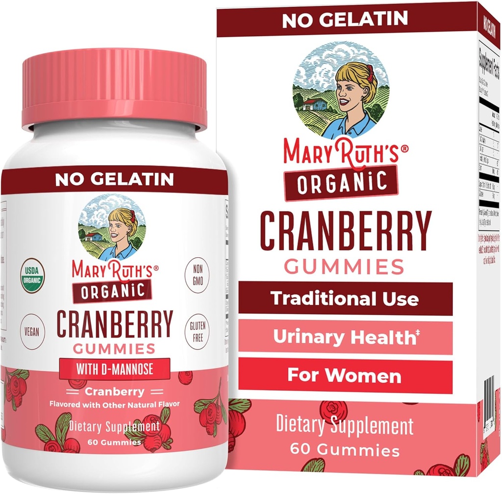 MaryRuth Organics Biologische Cranberry Gummies - 500mg Supplement 